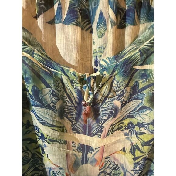 One World Green 3/4 Sleeve Lightweight Stretch Neck Size Petite Medium - Picture 5 of 14